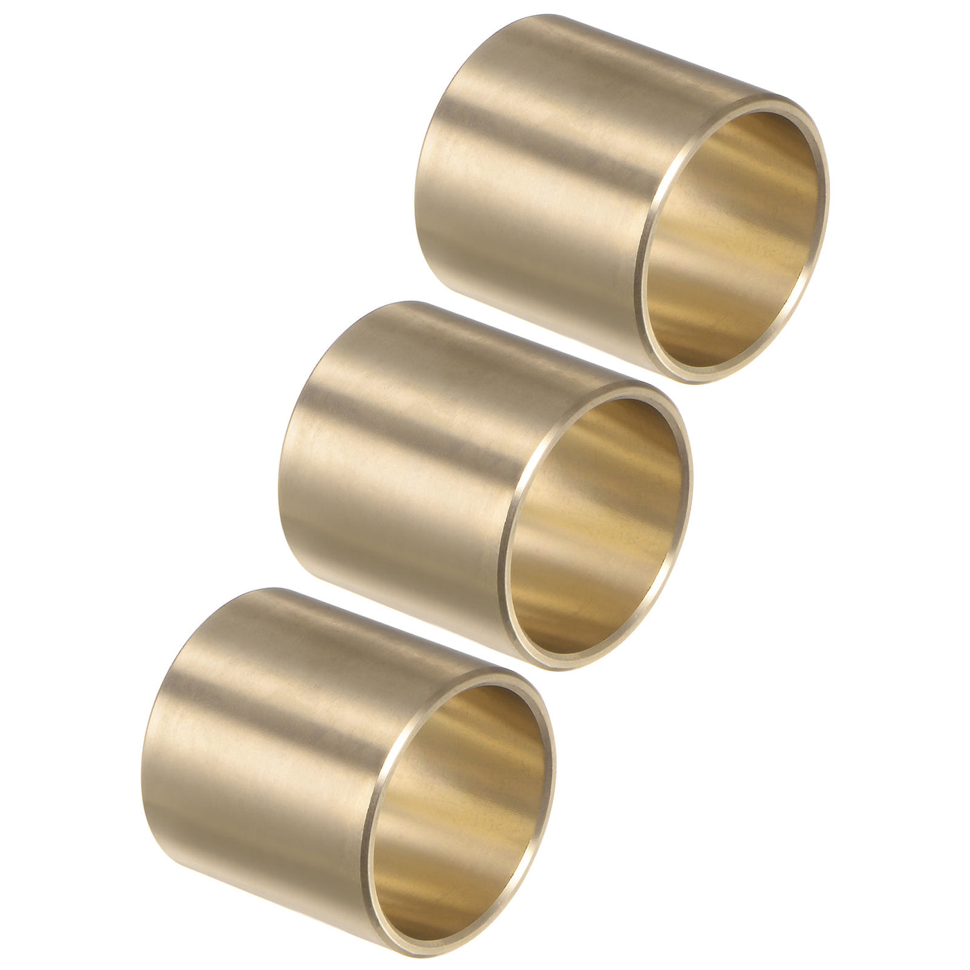 uxcell Uxcell 3pcs Sleeve Bearings 7/8" x 1" x 1" Wrapped Oilless Bushings Cast Brass