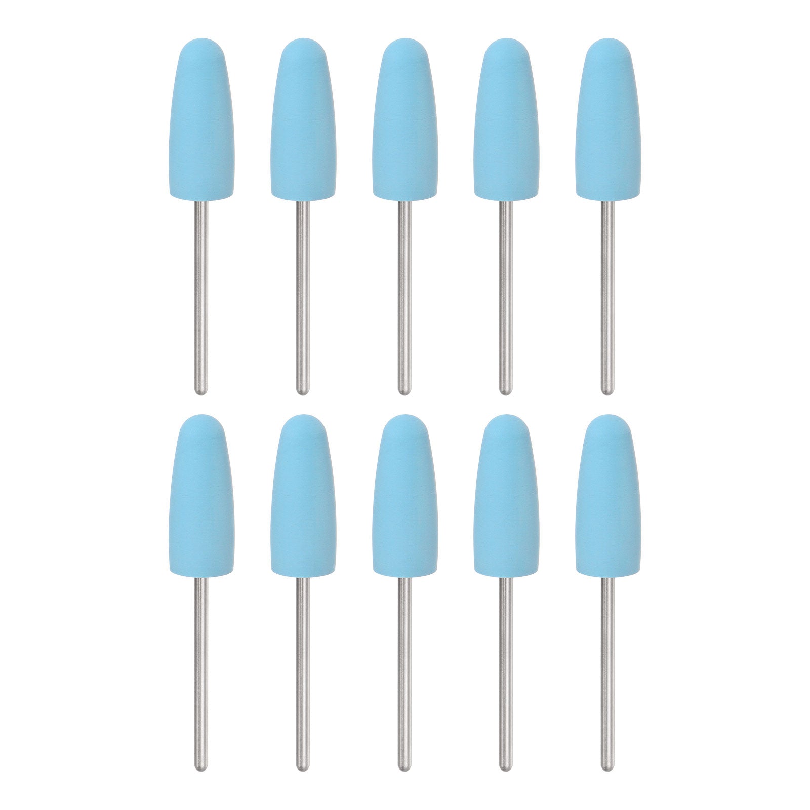 10pcs Rubber Polishing Bit Buffing Wheels 600 Grit 10mm Cone Grinding ...