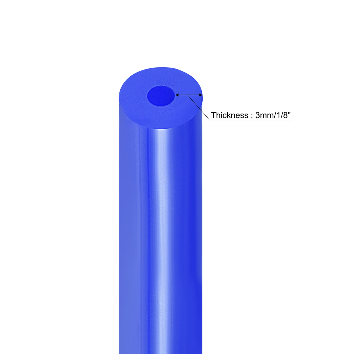 Harfington Vacuum Silicone Tubing Hose 1/8" 3/16" 1/4" 5/16" ID 1/8" Wall Thick 5ft Blue High Temperature for Engine