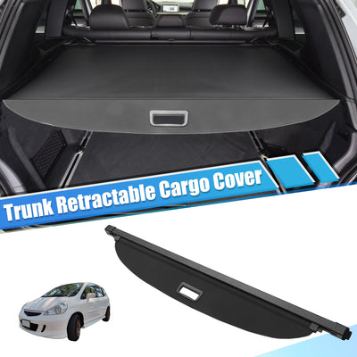 Harfington Retractable Cargo Cover Rear Trunk Security Cover Shield Shade Adjustable Fit for Honda Fit 2002-2007 - Pack of 1