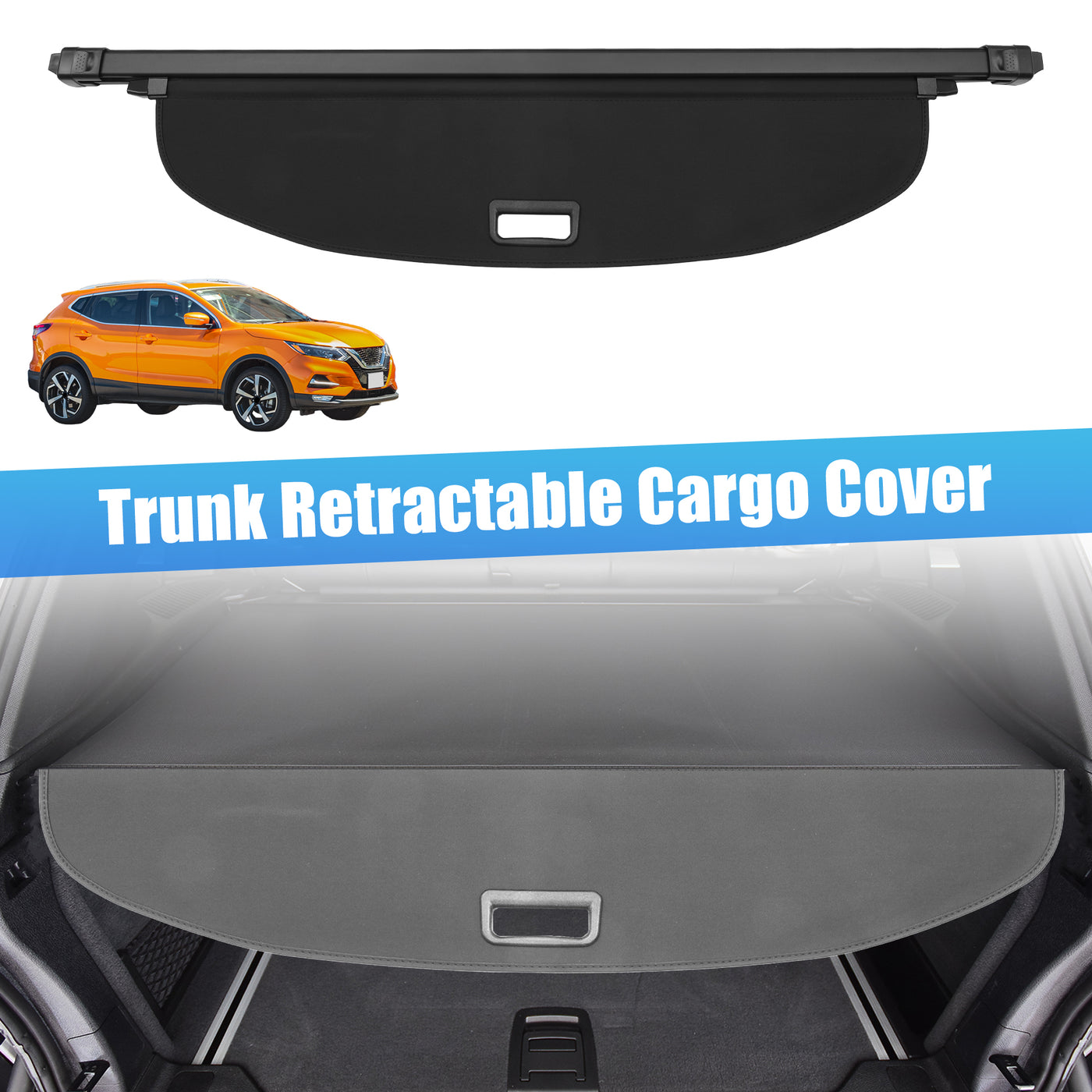 ACROPIX Retractable Cargo Cover Ajustable Fit for Nissan Rogue 2021-2024 Not for Rogue Sport Retractable Privacy Cover - Pack of 1