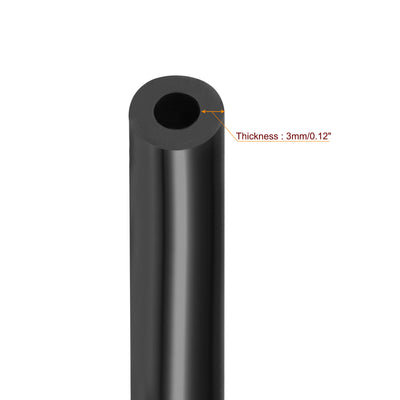 Harfington Vacuum Silicone Tubing Hose 1/8" 5/32" 3/16" 1/4" 5/16" ID 1/8" Wall Thick 10ft Black High Temperature for Engine