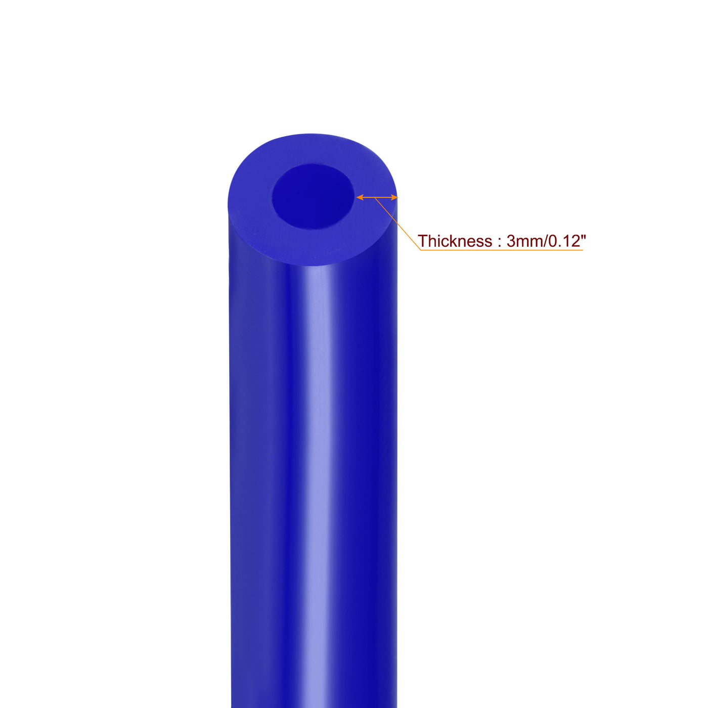 Harfington Vacuum Silicone Tubing Hose 1/8" 5/32" 3/16" 1/4" 5/16" 3/8" 1/2" ID 1/8" Wall Thick 5ft Blue High Temperature for Engine