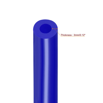 Harfington Vacuum Silicone Tubing Hose 3/16" 1/4" 5/16" ID 1/8" Wall Thick 5ft Blue High Temperature for Engine