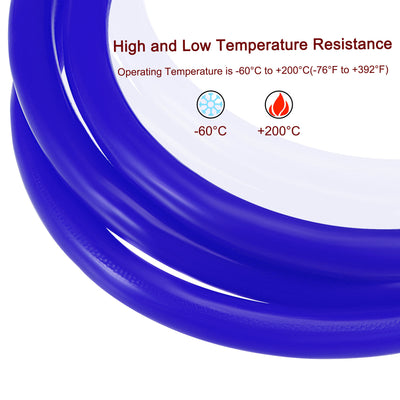 Harfington Vacuum Silicone Tubing Hose 3/16" 1/4" 5/16" ID 1/8" Wall Thick 5ft Blue High Temperature for Engine