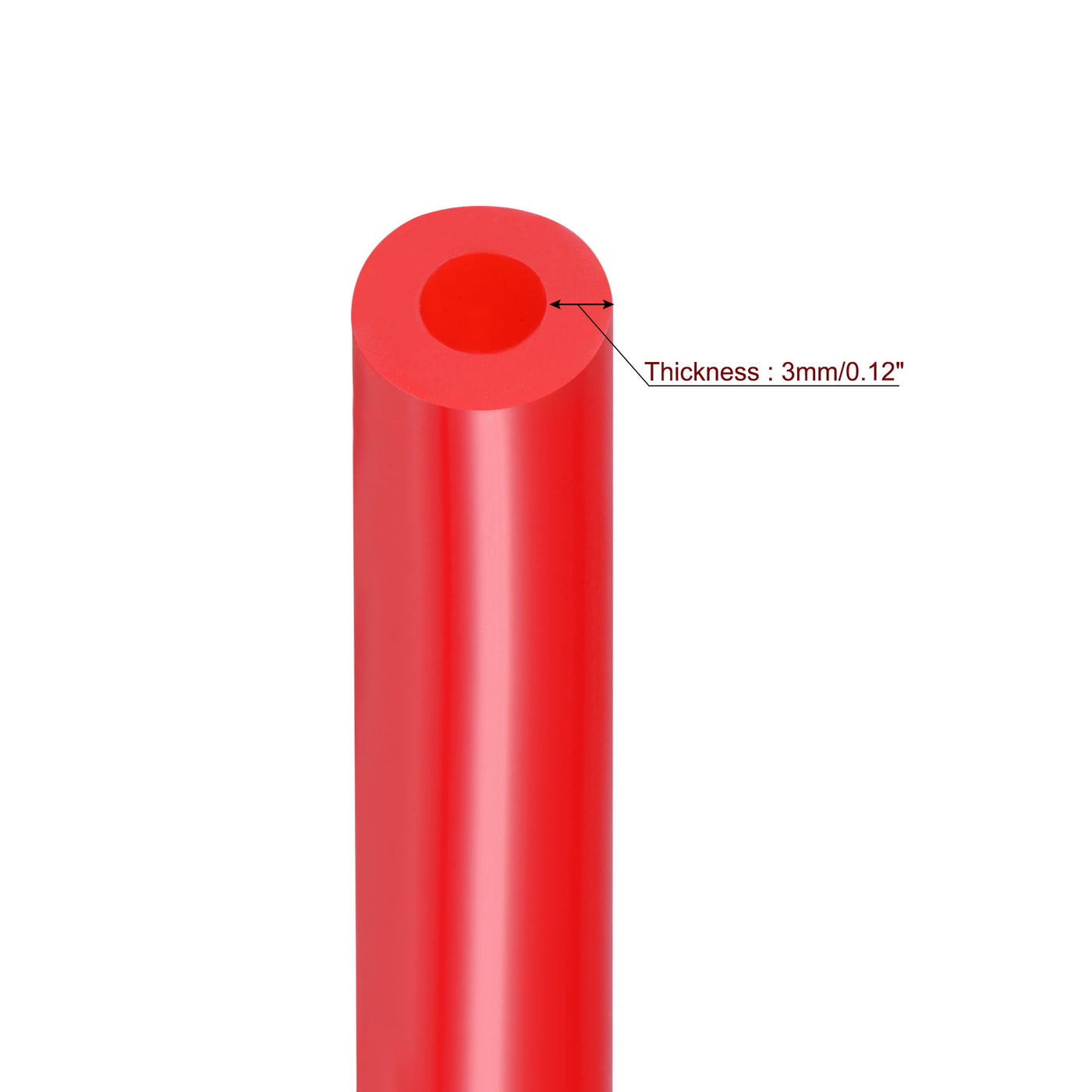 Harfington Vacuum Silicone Tubing Hose 1/8" 1/4" 5/16" ID 1/8" Wall Thick 5ft Red High Temperature for Engine