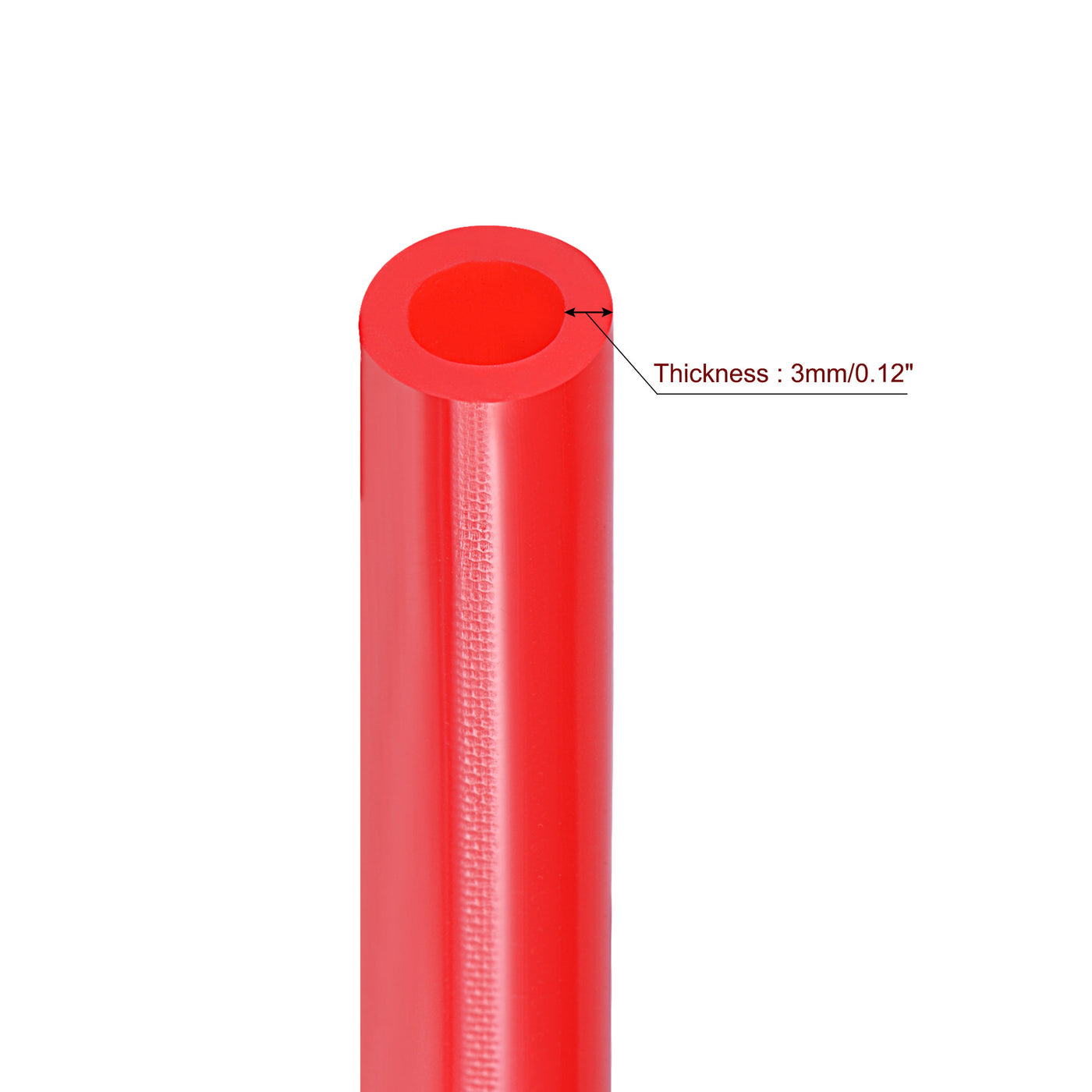 Harfington Vacuum Silicone Tubing Hose 1/8" 1/4" 3/8" ID 1/8" Wall Thick 5ft Red High Temperature for Engine