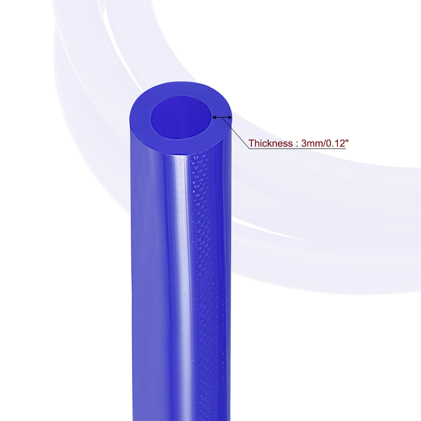 Harfington Vacuum Silicone Tubing Hose 1/8" 5/32" 3/16" 1/4" 5/16" 3/8" 1/2" ID 1/8" Wall Thick 10ft Blue High Temperature for Engine