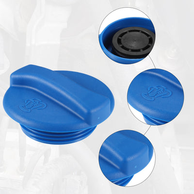 Harfington Windshield Washer Fluid Reservoir Bottle Cap Cover Fit for Volkswagen Cabrio 1995-2002 No.1H0121321A/1H0121321C - Pack of 1 Blue