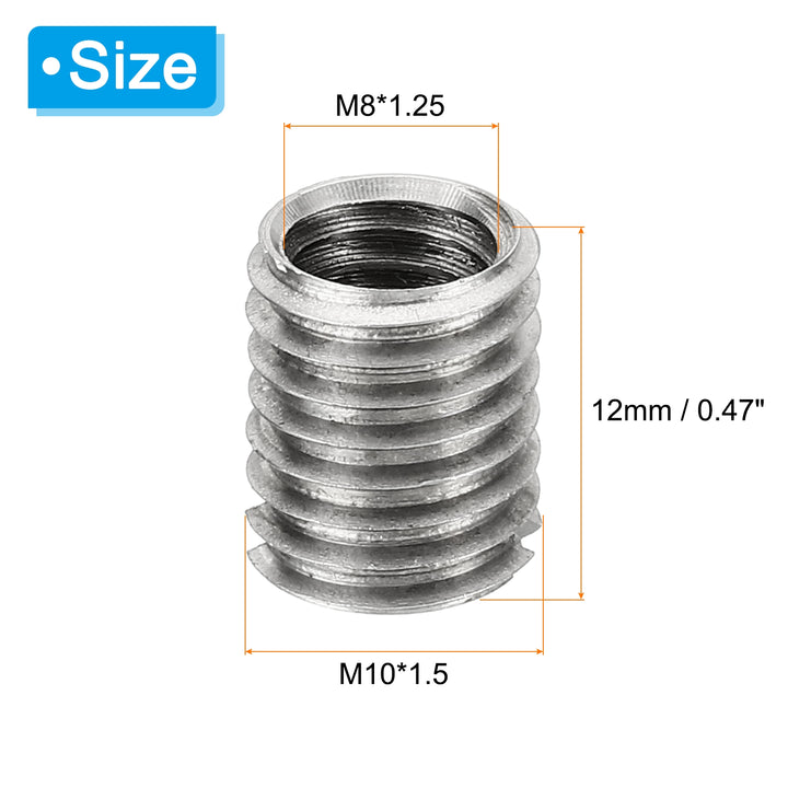 PATIKIL Self-Tapping Threaded Inserts, 10 Pcs M10 X M14 X 18mm