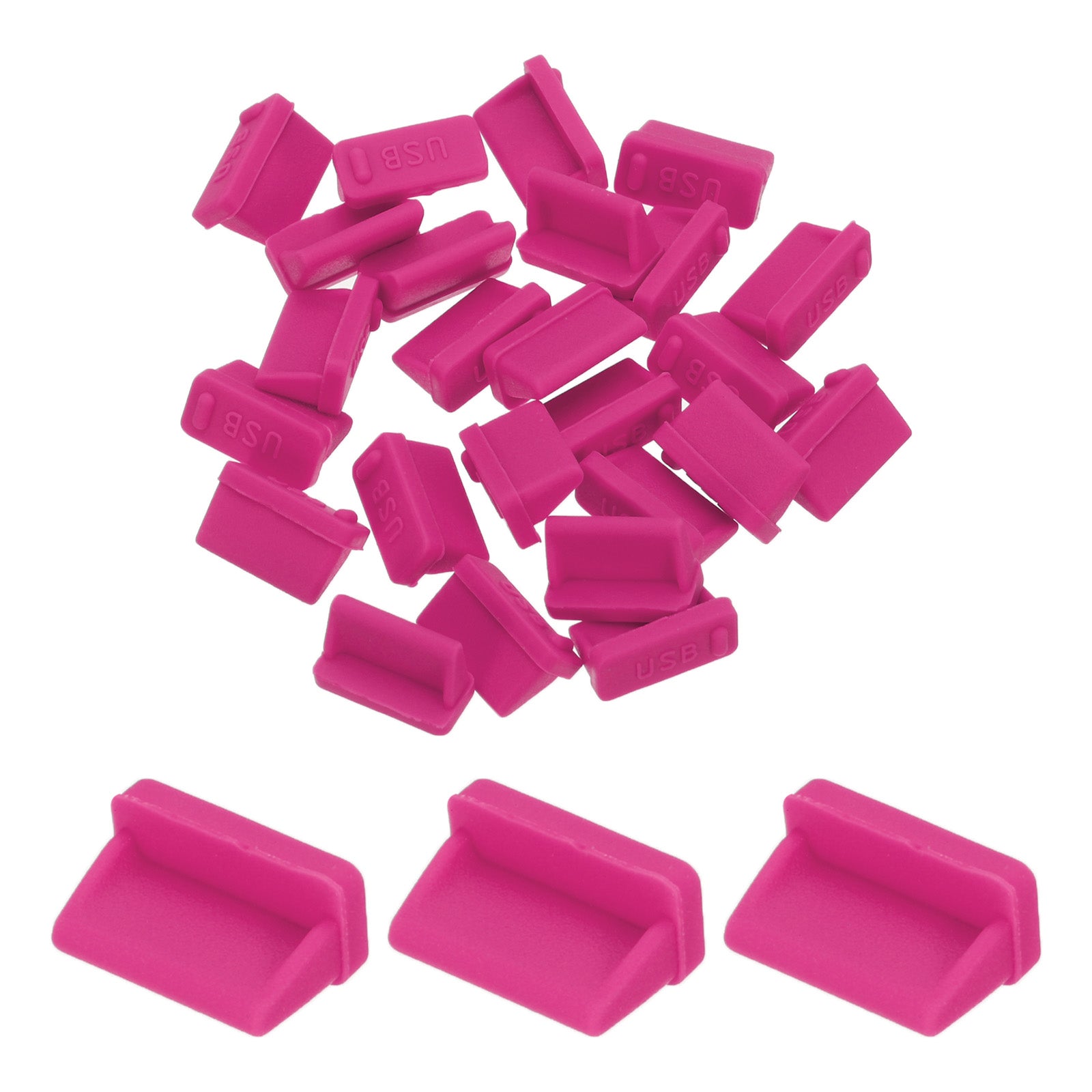 25pcs USB Type a Port Plugs Covers Caps Silicone Anti Dust Protector ...