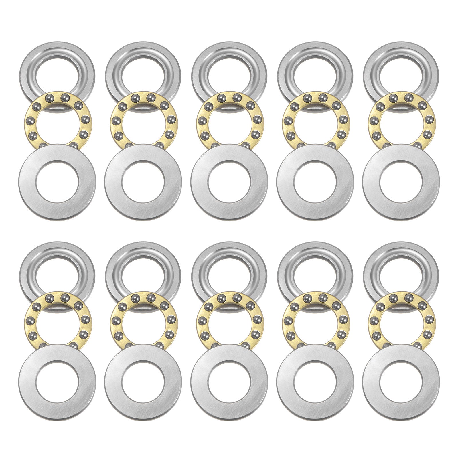 Cuscinetto Reggispinta In Miniatura Uxcell F12-23M 12x23x7.5mm, Acciaio Cromato Con Rondella, 2 Pezzi