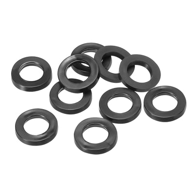 Harfington M10 Rubber Flat Washer, 10pcs 10mm ID 16mm OD 2.5mm Thick Sealing Spacer Gasket