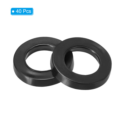 Harfington M10 Rubber Flat Washer, 40pcs 10mm ID 16mm OD 2.5mm Thick Sealing Spacer Gasket