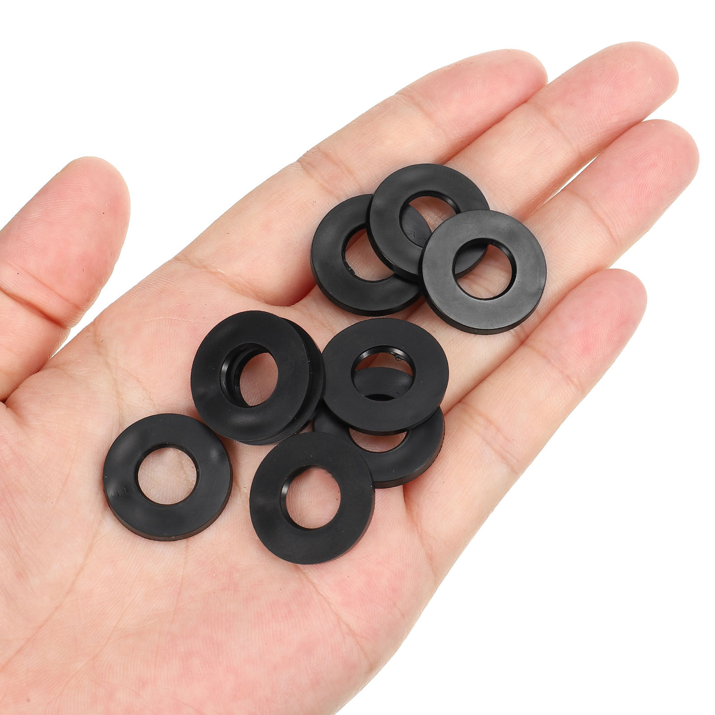 Harfington M10 Rubber Flat Washer, 10pcs 10mm ID 20mm OD 2mm Thick Sealing Spacer Gasket