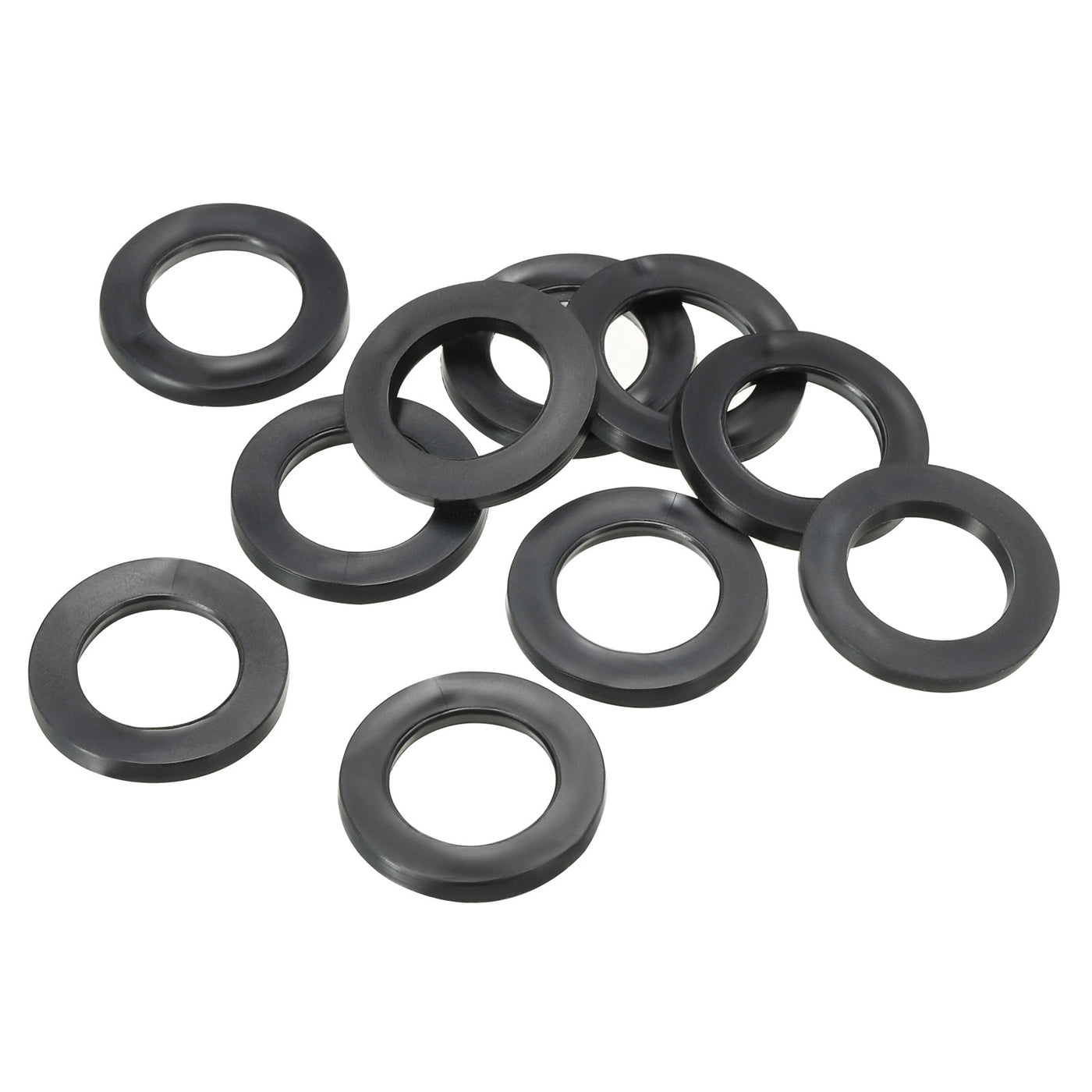 Harfington M15 Rubber Flat Washer, 10pcs 15mm ID 23mm OD 2.5mm Thick Sealing Spacer Gasket
