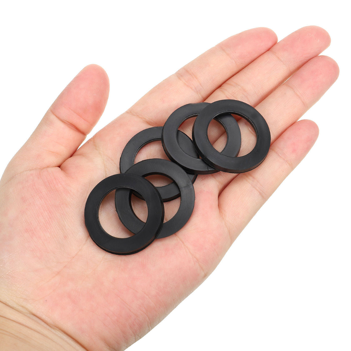 Harfington M20 Rubber Flat Washer, 10pcs 20mm ID 30mm OD 2.5mm Thick Sealing Spacer Gasket