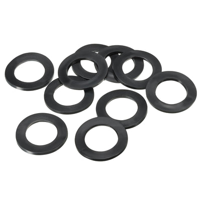 Harfington M25 Rubber Flat Washer, 10pcs 25mm ID 39mm OD 2.5mm Thick Sealing Spacer Gasket