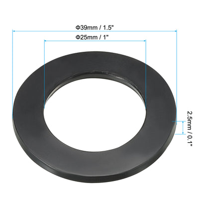 Harfington M25 Rubber Flat Washer, 40pcs 25mm ID 39mm OD 2.5mm Thick Sealing Spacer Gasket