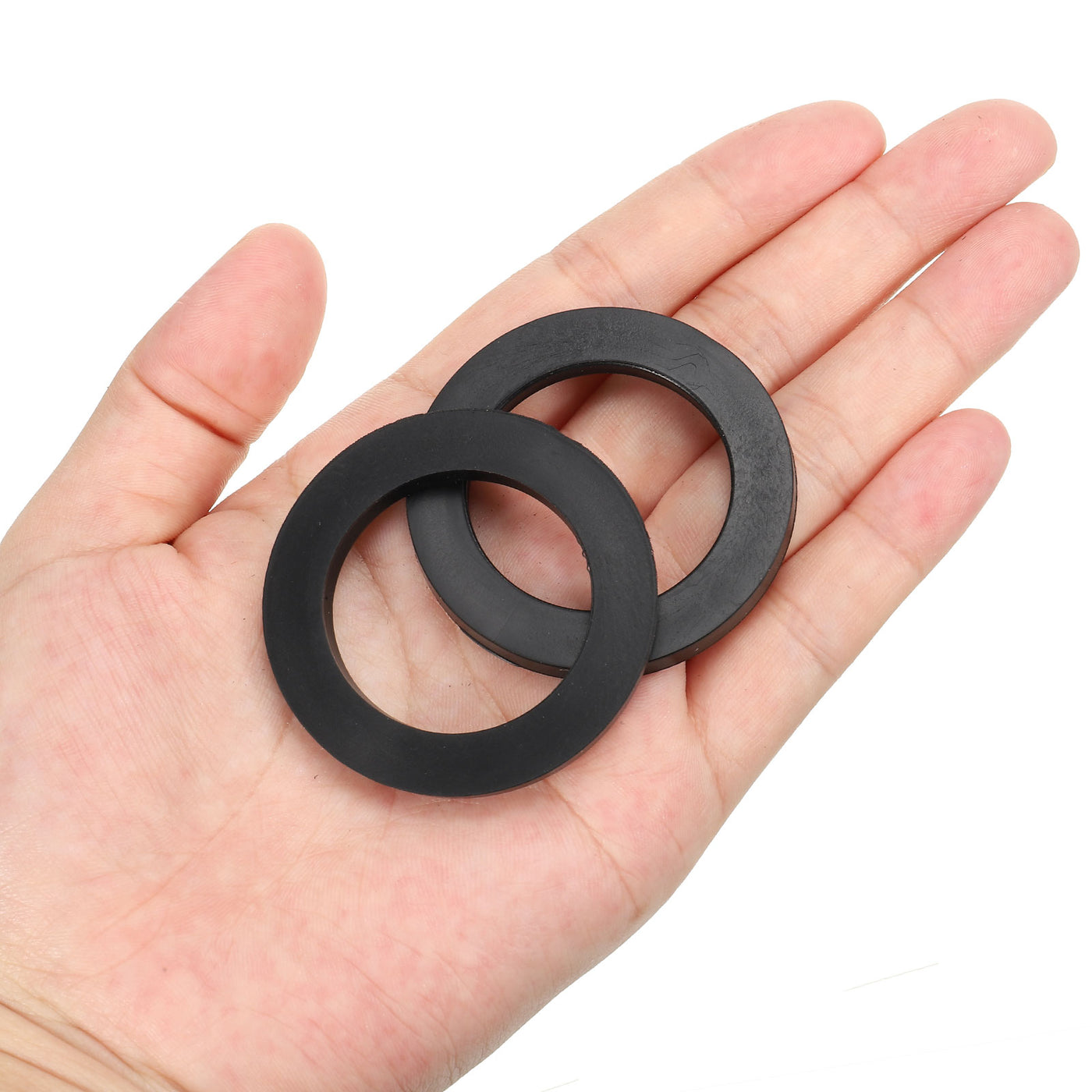 Harfington M32 Rubber Flat Washer, 10pcs 32mm ID 45mm OD 4mm Thick Sealing Spacer Gasket