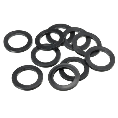 Harfington M32 Rubber Flat Washer, 10pcs 32mm ID 45mm OD 4mm Thick Sealing Spacer Gasket