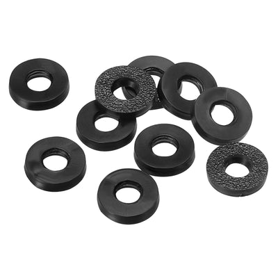 Harfington M3 Rubber Flat Washer, 10pcs 3mm ID 7mm OD 1.2mm Thick Sealing Spacer Gasket