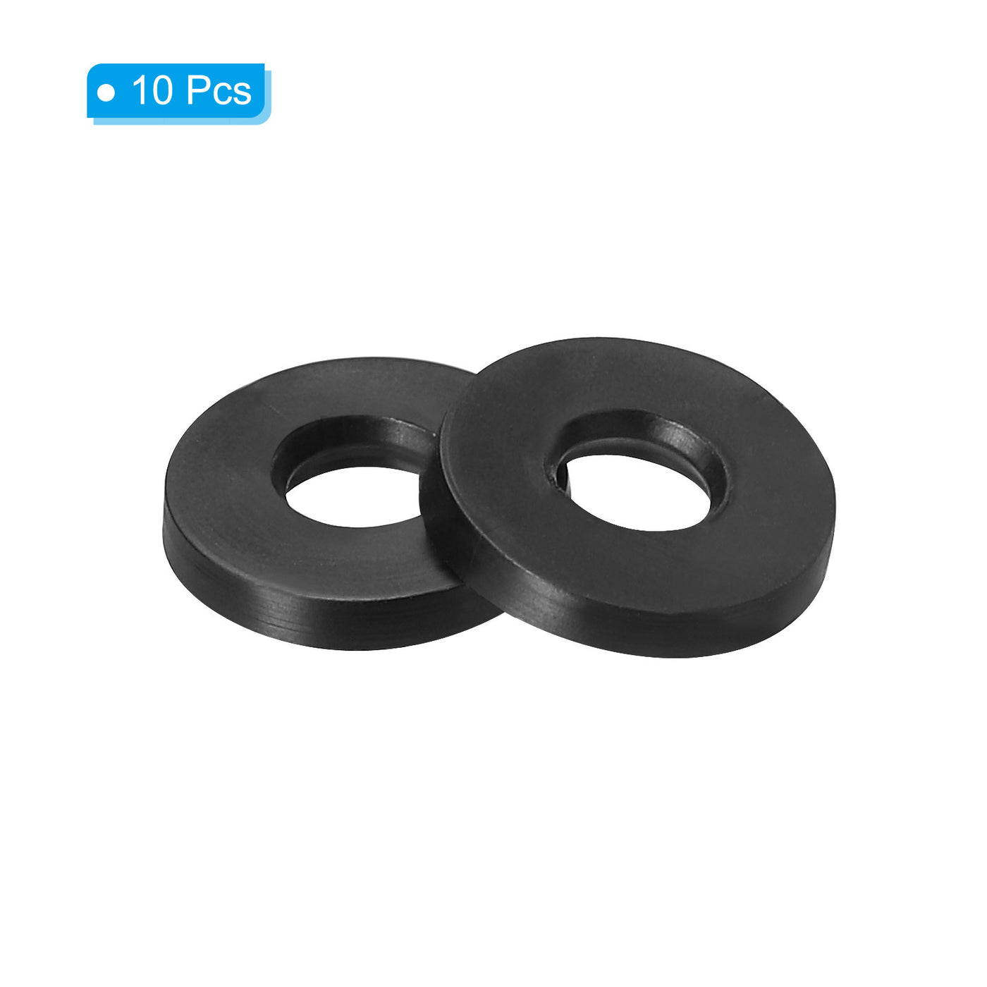 Harfington M4 Rubber Flat Washer, 10pcs 4mm ID 9mm OD 1.2mm Thick Sealing Spacer Gasket