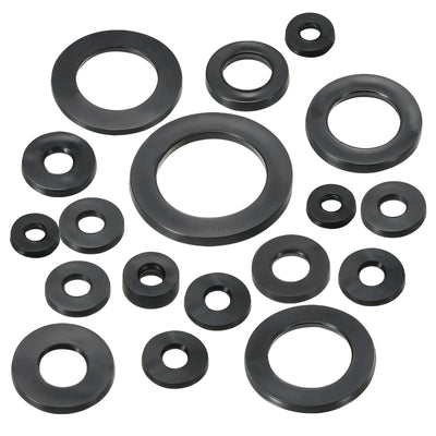 Harfington M4 Rubber Flat Washer, 10pcs 4mm ID 9mm OD 1.2mm Thick Sealing Spacer Gasket
