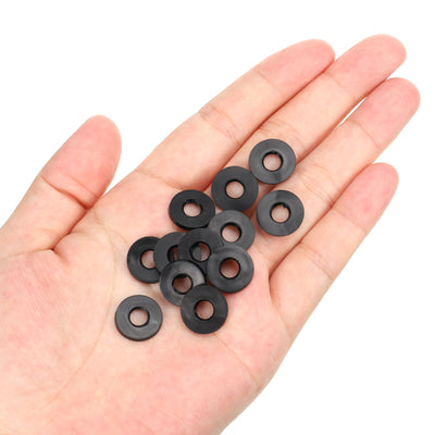 Harfington M6 Rubber Flat Washer, 40pcs 6mm ID 13mm OD 1.6mm Thick Sealing Spacer Gasket