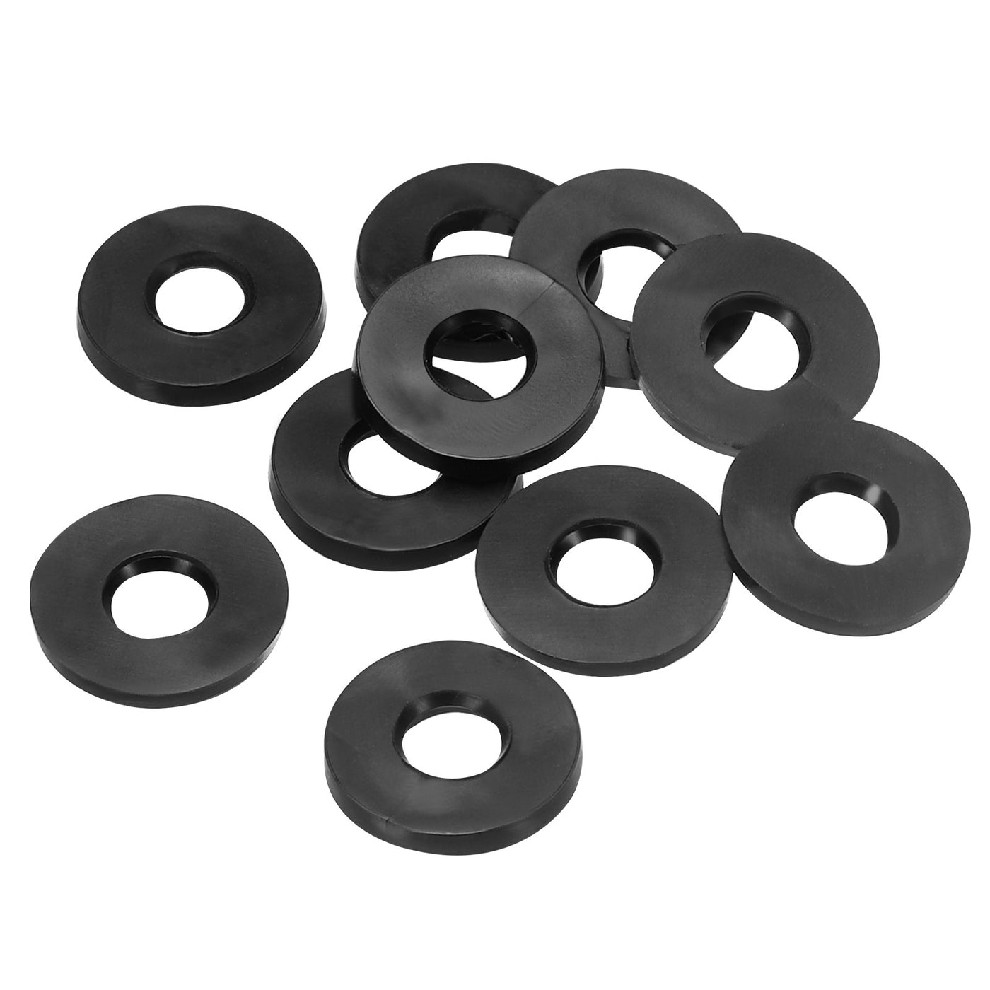 Harfington M6 Rubber Flat Washer, 40pcs 6mm ID 13mm OD 1.6mm Thick Sealing Spacer Gasket