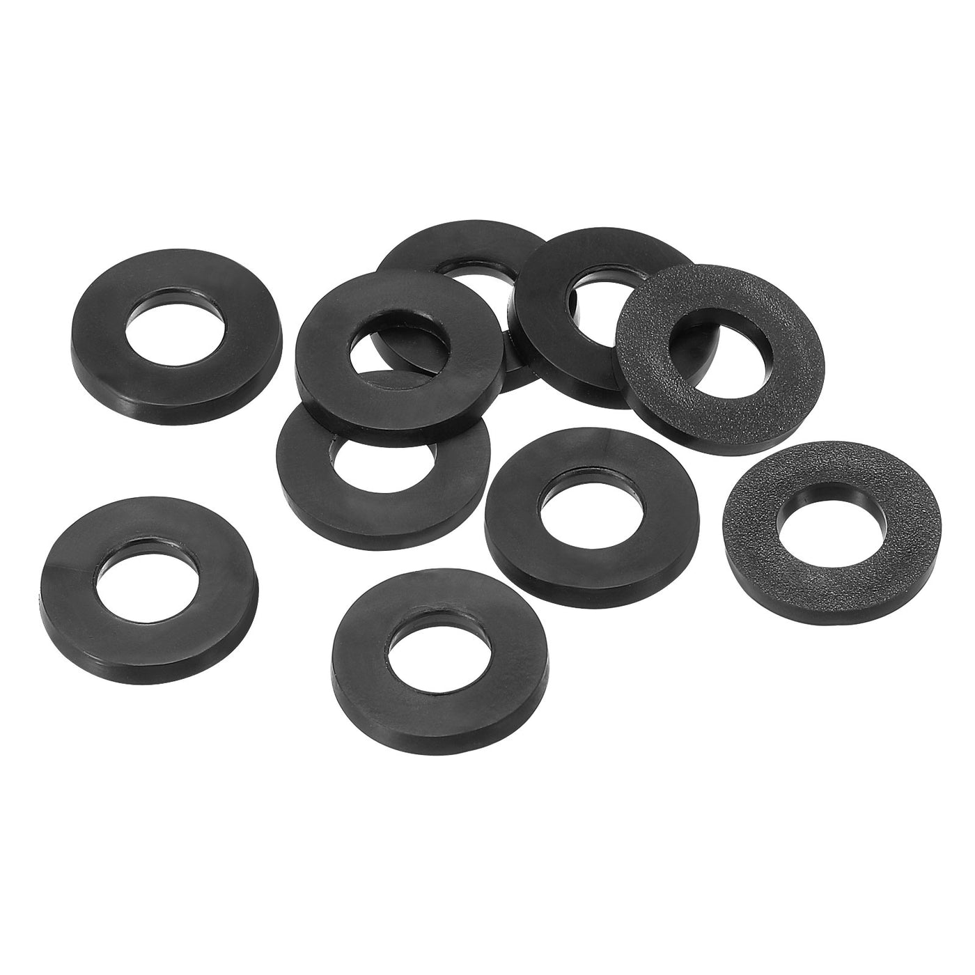 Harfington M8 Rubber Flat Washer, 10pcs 8mm ID 16mm OD 2.2mm Thick Sealing Spacer Gasket
