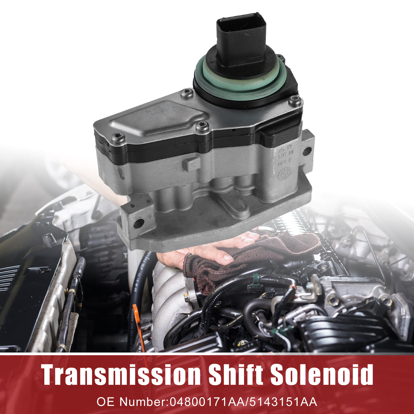 ACROPIX Transmission Shift Solenoid Fit for Chrysler 300 V6 - 1 Pcs Black