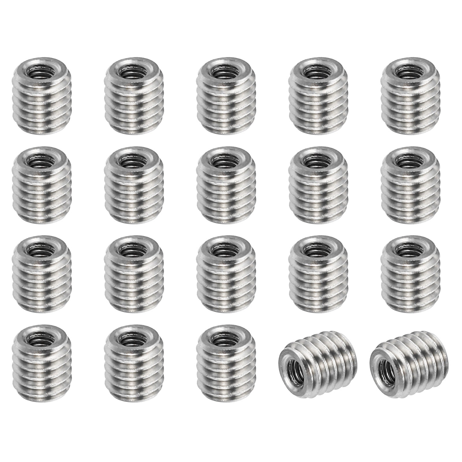 304 Stainless Steel Thread Adapters Sleeve Reducing Nut, 20 Pcs M5x0.8 ...