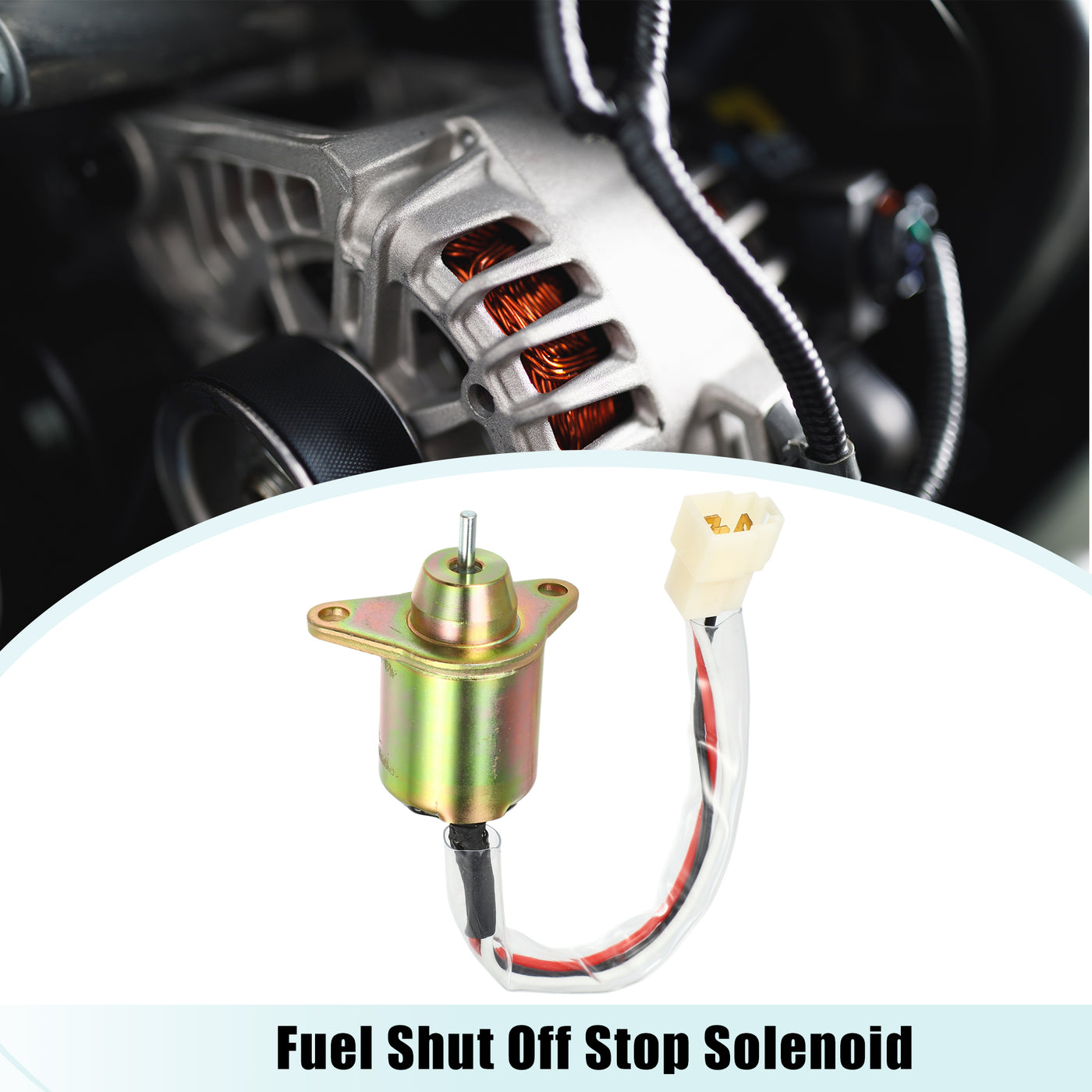 ACROPIX Fuel Shut Off Stop Solenoid Valve 1503ES-12S5SUC5S Fit for Yanmar 4TNV94L-SFN 4TNV98L-SFN 4TNV106-GGE - Pack of 1