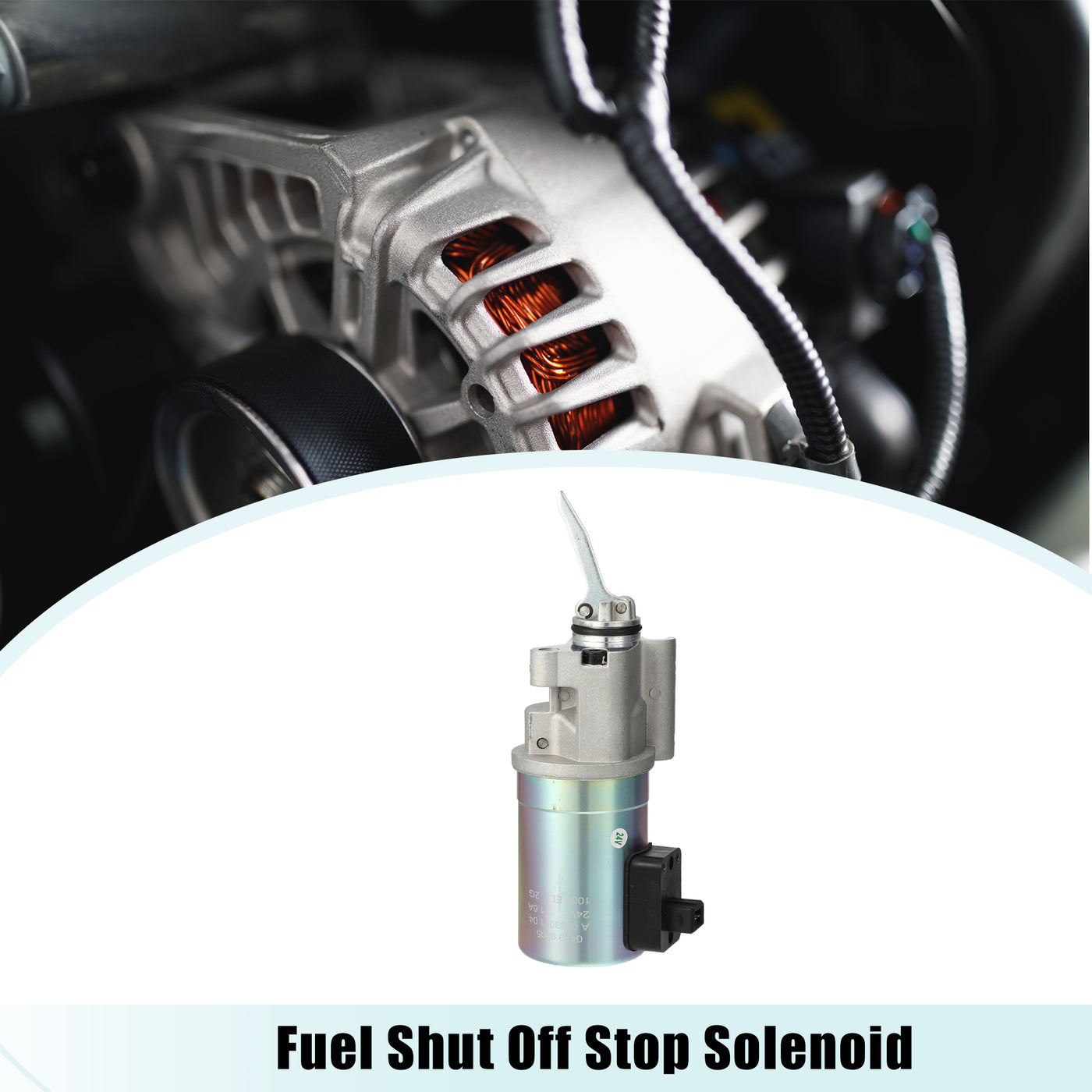 ACROPIX Fuel Shut Off Stop Solenoid Valve 02113793/04199905 Fit for Deutz 2012 Engine Shutdown Device 12V 24V - Pack of 1