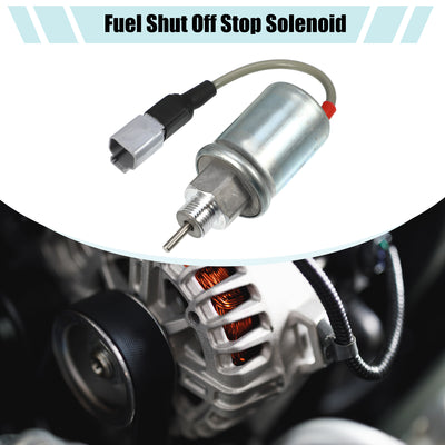 Harfington Fuel Shut Off Stop Solenoid Valve U85206452/U85206451 Fit for Perkins 402D 403D 404D 403C 404C - Pack of 1
