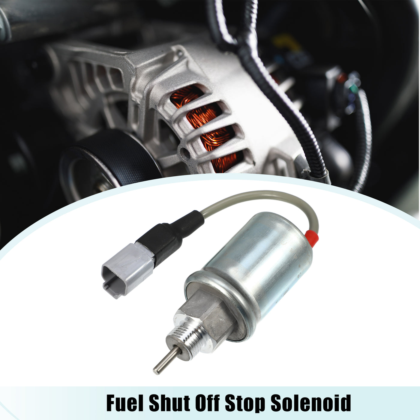 ACROPIX Fuel Shut Off Stop Solenoid Valve U85206452/U85206451 Fit for Perkins 402D 403D 404D 403C 404C - Pack of 1