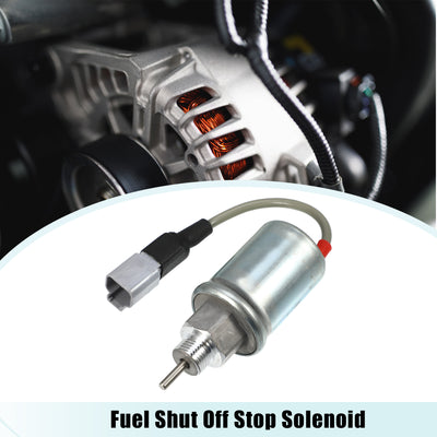 Harfington Fuel Shut Off Stop Solenoid Valve U85206452/U85206451 Fit for Perkins 402D 403D 404D 403C 404C - Pack of 1