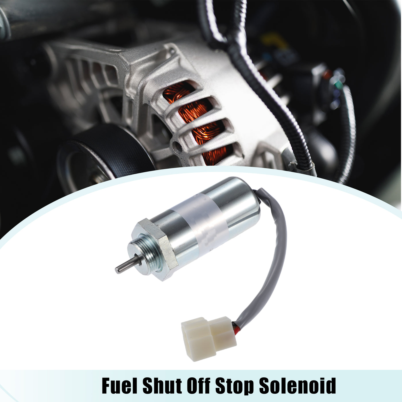 ACROPIX Fuel Shut Off Stop Solenoid Valve 897329-5680/897183-0140 Fit for Isuzu Engines 3LD1 3LD2 - Pack of 1 Silver Tone