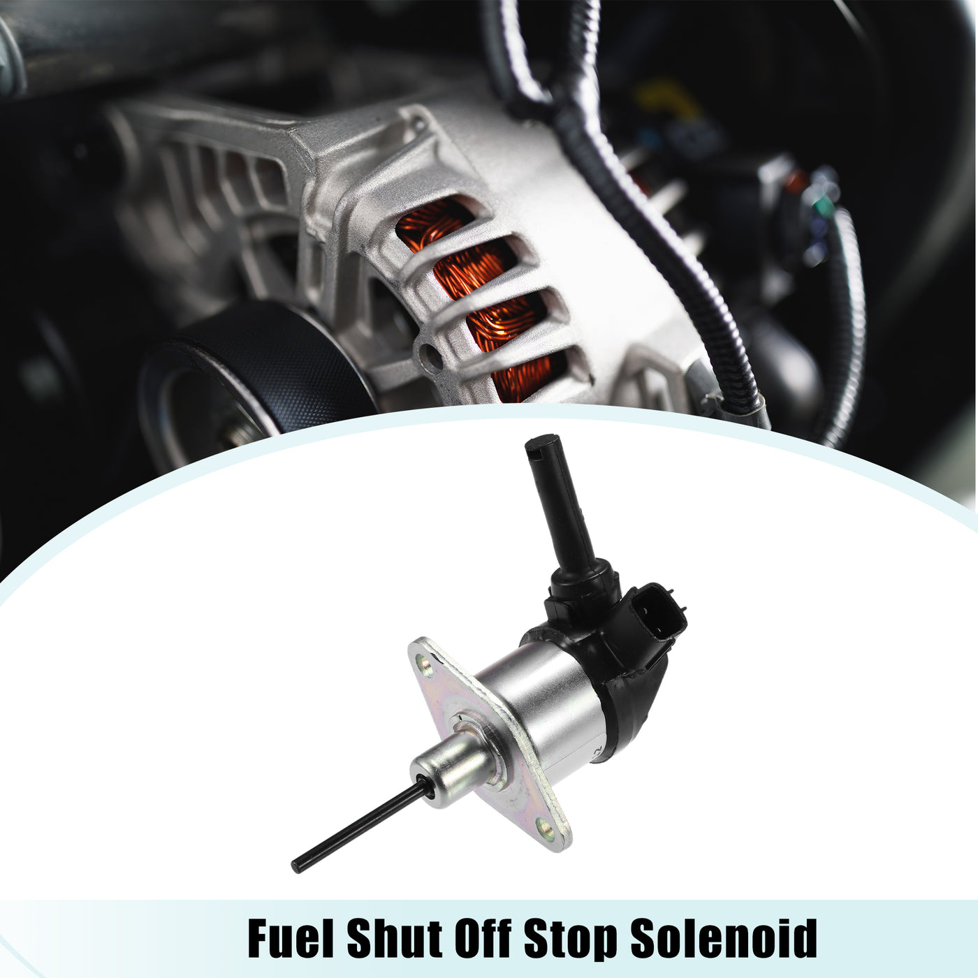 ACROPIX Fuel Shut Off Stop Solenoid Valve 6684826 7022789 1A021-60010 Fit for Tractor L2800 L3130 L3200 L3240 L3400 L3430 L3430 - Pack of 1