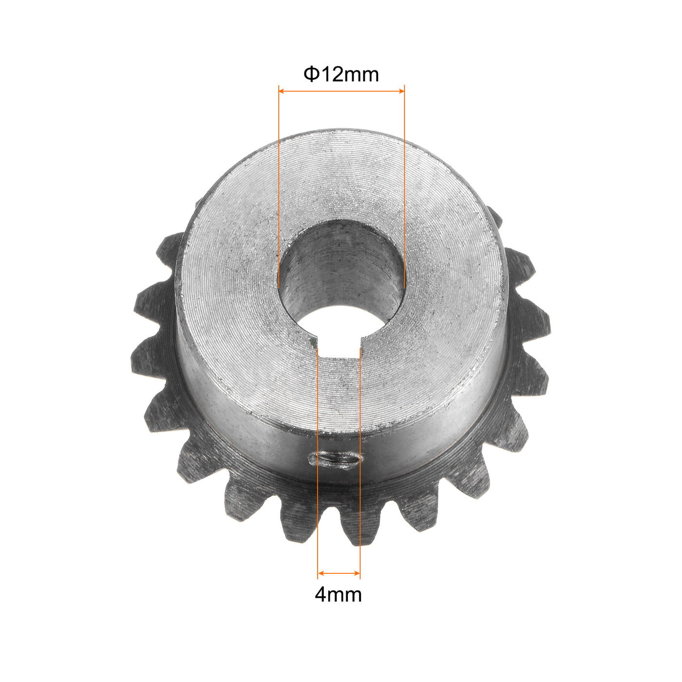 Harfington 2pcs Bevel Gears 2M 20 Teeth 12mm Hole Tapered Bevel Pinion Gear, 4mm Keyway