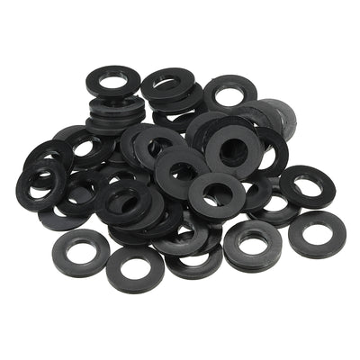 Harfington M10 Nylon Flat Washer, 80pcs 10mm ID 20mm OD 2mm Thick Sealing Spacer Gasket