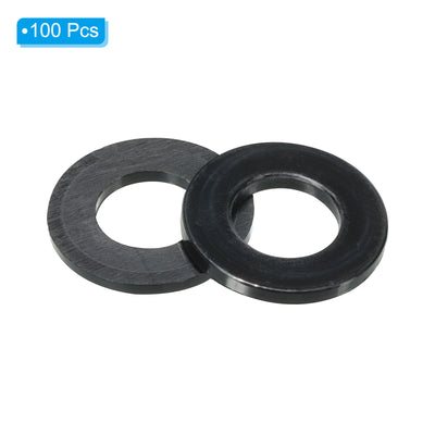 Harfington M12 Nylon Flat Washer, 100pcs 12mm ID 24mm OD 2mm Thick Sealing Spacer Gasket