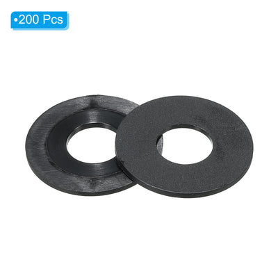 Harfington M12 Nylon Flat Washer, 200pcs 12mm ID 30mm OD 1.5mm Thick Sealing Spacer Gasket