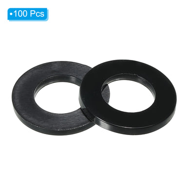 Harfington M14 Nylon Flat Washer, 100pcs 14mm ID 27mm OD 2.5mm Thick Sealing Spacer Gasket