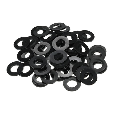 Harfington M14 Nylon Flat Washer, 100pcs 14mm ID 27mm OD 2.5mm Thick Sealing Spacer Gasket