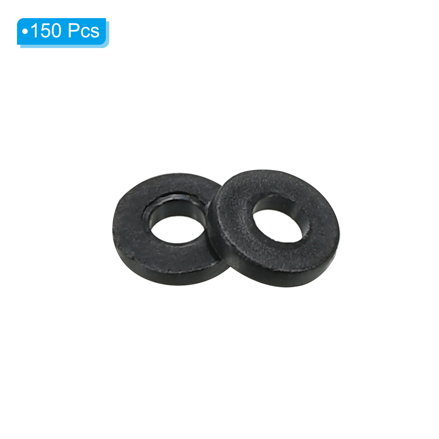 Harfington M2 Nylon Flat Washer, 150pcs 2mm ID 5mm OD 1mm Thick Sealing Spacer Gasket