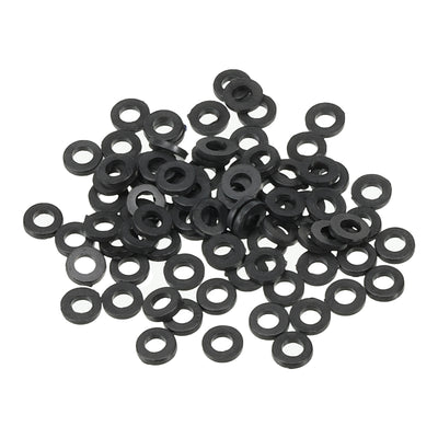 Harfington M2.5 Nylon Flat Washer, 80pcs 2.5mm ID 5mm OD 1mm Thick Sealing Spacer Gasket