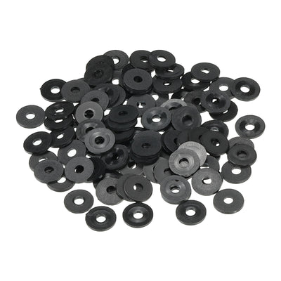 Harfington M3 Nylon Flat Washer, 100pcs 3mm ID 10mm OD 1mm Thick Sealing Spacer Gasket