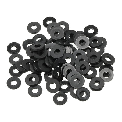 Harfington M3 Nylon Flat Washer, 80pcs 3mm ID 7mm OD 1mm Thick Sealing Spacer Gasket